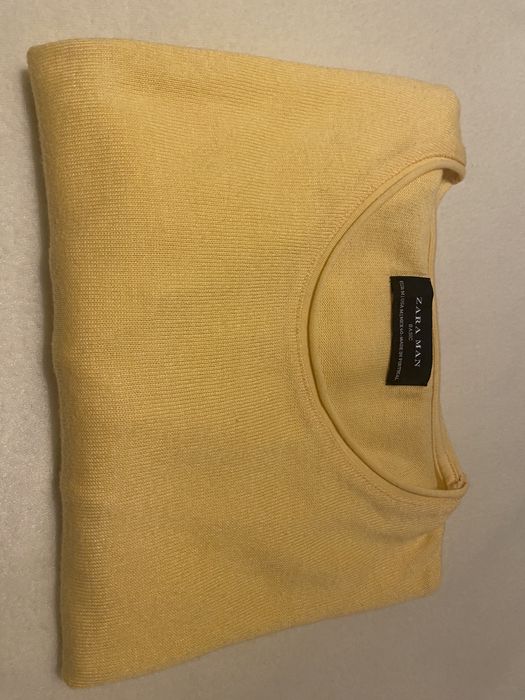 Malha algodão, da Zara Man, amarelo, Tam.M