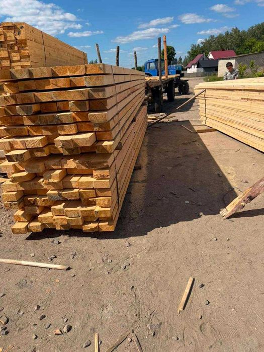 Брус 75х150х6000, дошка 30х150х6000 / АКЦІЯ 9500 куб з доставкою