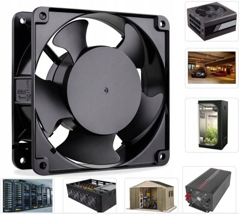 GDSTIME Aluminiowy Wentylator Chłodzący 120x120x38mm 230V AC