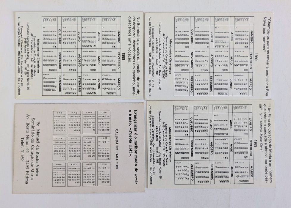Calendarios de temas Regiosos