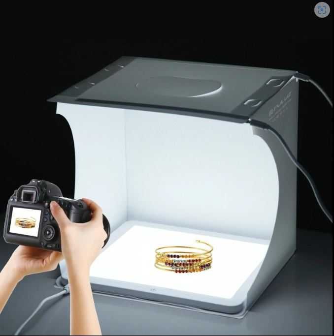 Mini Estúdio Fotográfico LED Dobrável – Como Novo