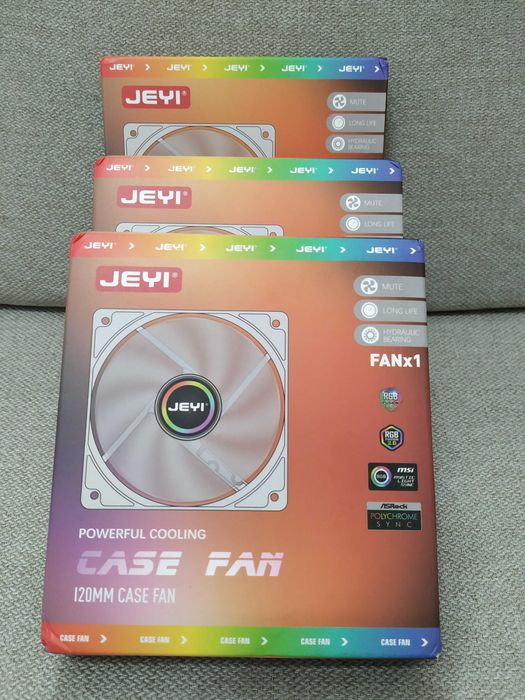 Conjunto de 3 Ventoinhas ARGB - 120 mm - Cor branca