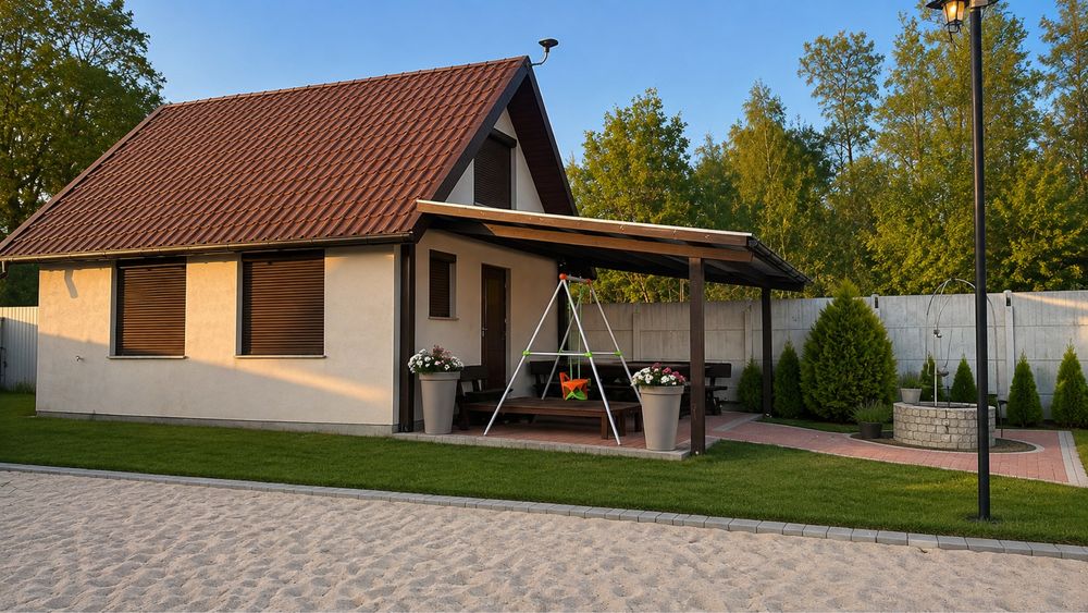 Dzialka nad jeziorem spalona