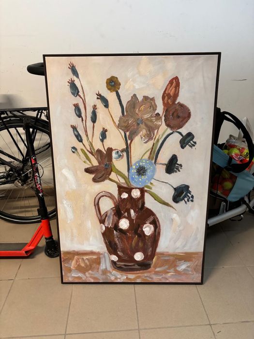 Obraz z ramą kwiaty