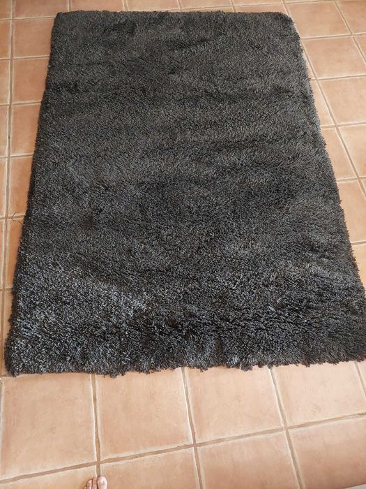 Dark Brown Rectangular Living Room Rug