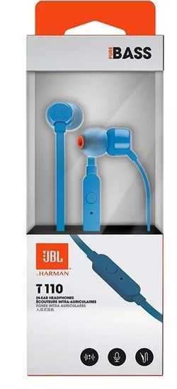 Oryginalne Słuchawki dokanałowe JBL Tune 110 blue lub white