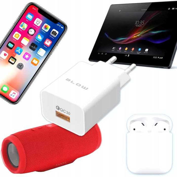 SZYBKA Ładowarka sieciowa kostka USB QC 3.0 18W Quick Charge MARKOWA