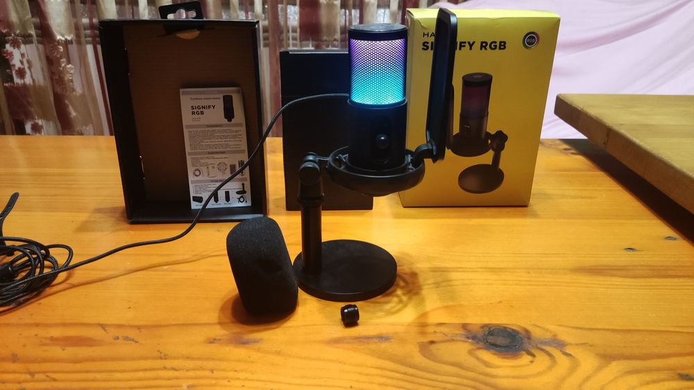 Микрофон Hator Signify RGB USB — как новый / для стрима, игр, Discord