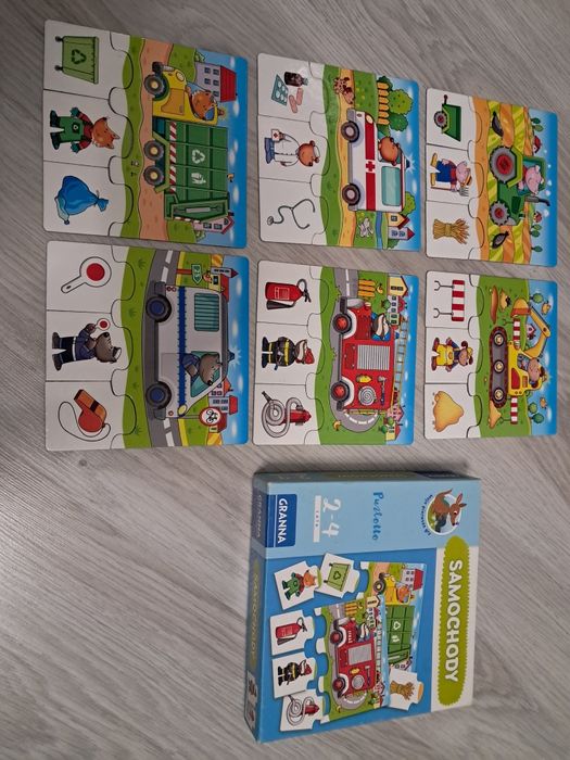 Puzzle dla dzieci samochody 2-4 lata
