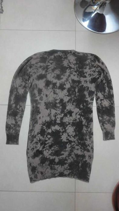 Camisola de senhora comprida em tons de castanho