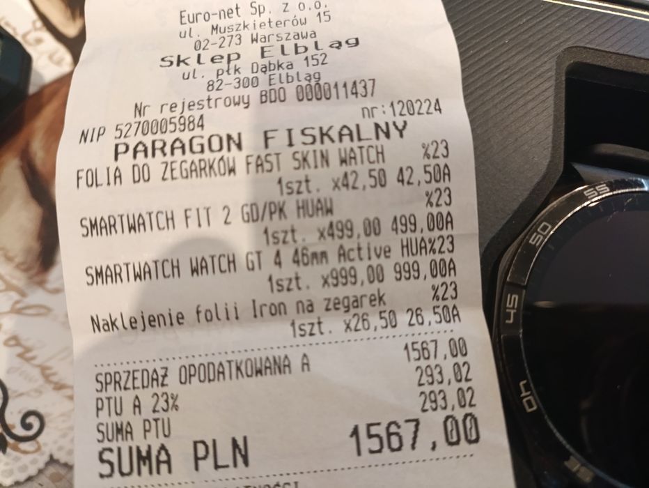 Huawei Watch GT 4 Active bardzo dobry stan