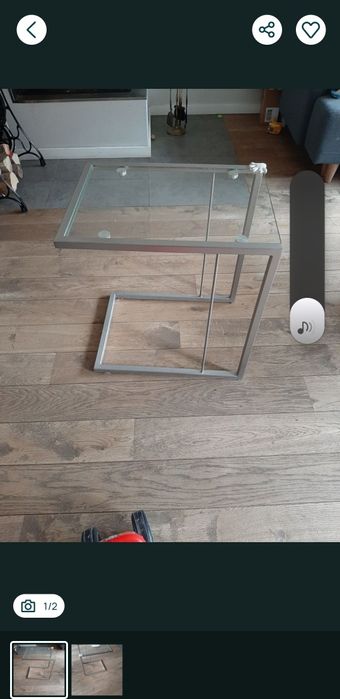 Szafka nocna metal szkło