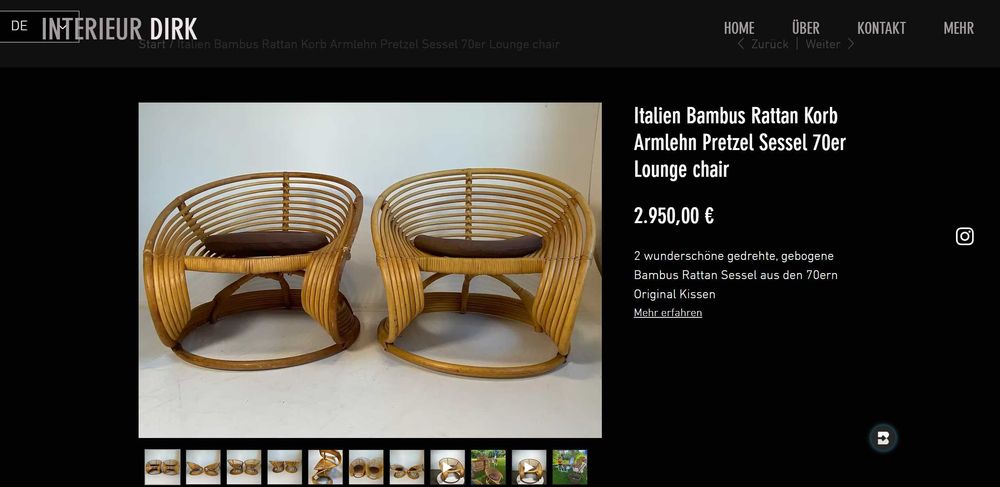 Fotel vintage bambusowo-rattanowy