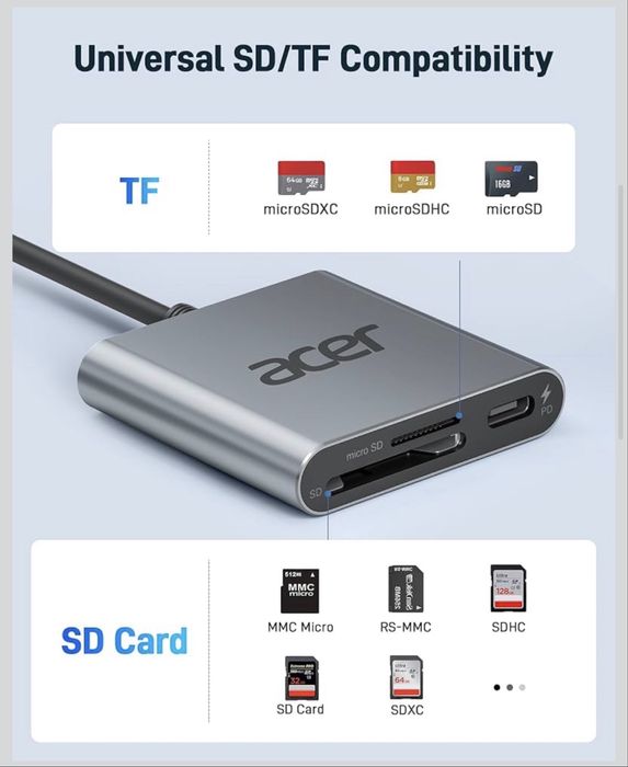 ACER Czytnik kart SD 4.0 USB-C