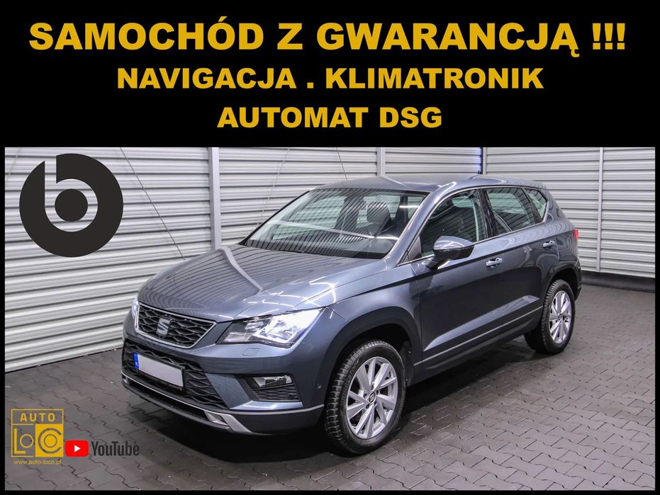 Seat Ateca AUTOMAT + Navigacja + Klimatronik + LEDy + Parktronik + Tempomat !!!