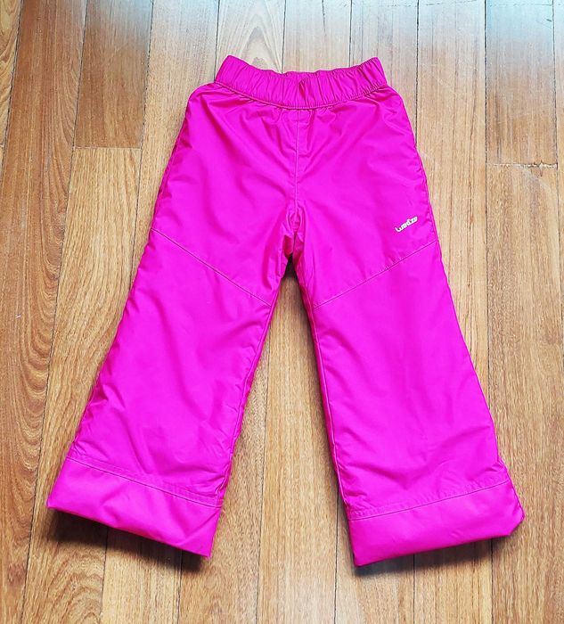 Calças de Sky / neve para criança rosa fluorescente, tamanho 6 -8 anos