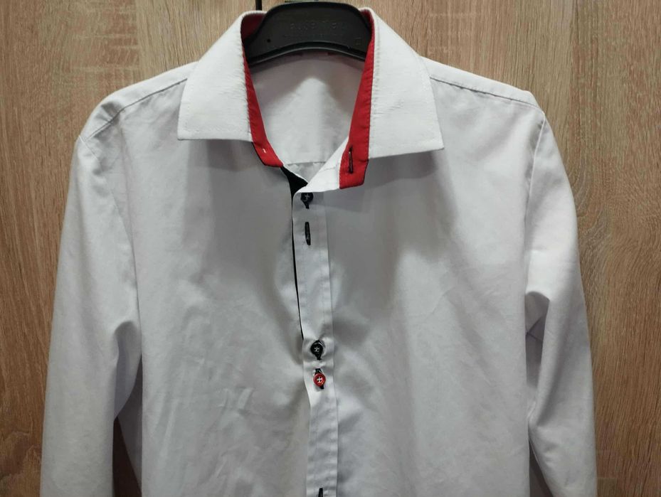 Biała koszula dla chłopca rozmiar 158