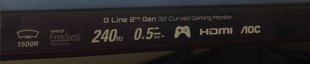 Monitor Gaming AOC 31,5" Curvo 240Hz Full HD 0,5ms