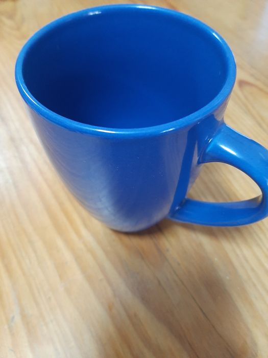 Bule, chávena e caneca em louça, cor azul