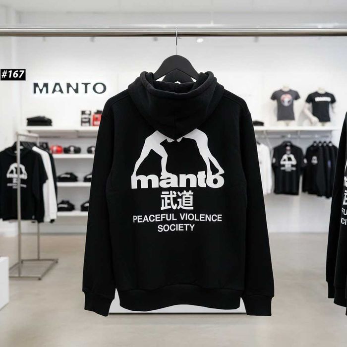 BIG Logo • Черное Худи MANTO Society • Толстовка Черная МАНТО Социети • XS/XL