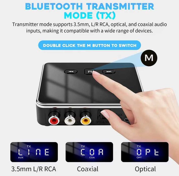 RT06  Bluetooth 6.0  приймач-передавач 3 in 1