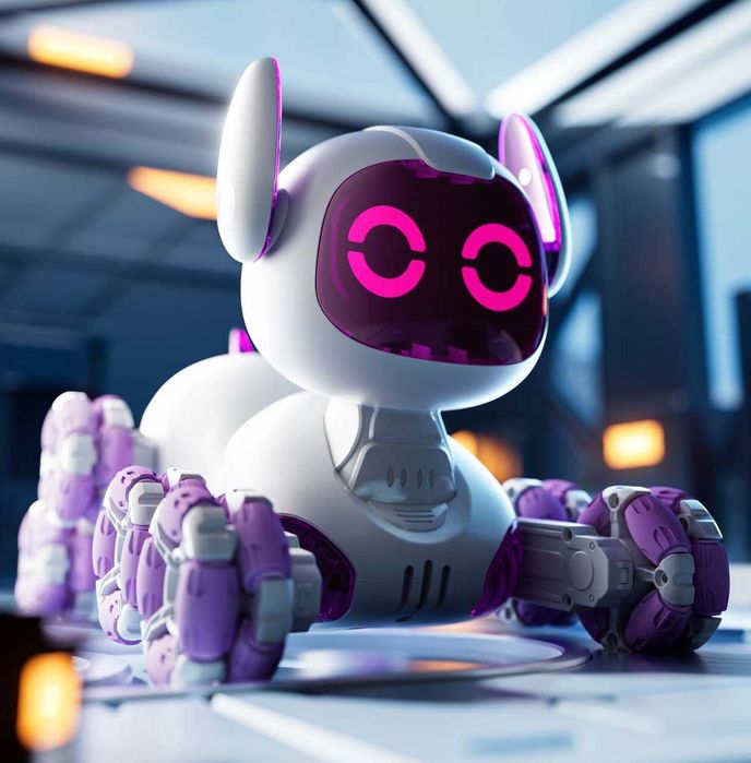 Собака Робопес TOOBY. Щенок Тоби! Интерактивная игрушка Восьмиколесная