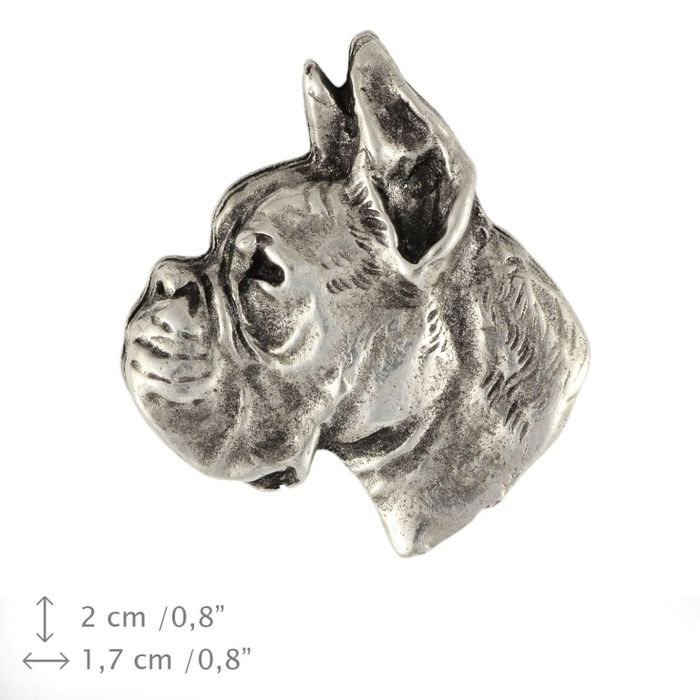 Bokser pin posrebrzony Art-Dog