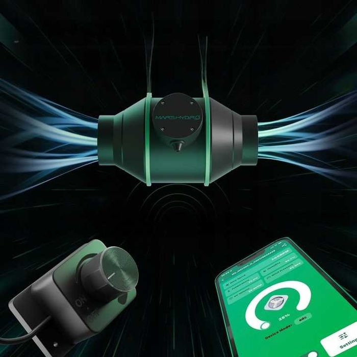 MARS HYDRO – Wentylator kanałowy 4” z kontrolerem temperatury (EC)