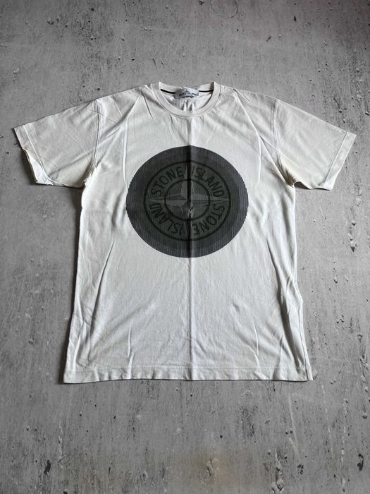 Biała koszulka Stone Island 3D Compass logo / uk streetwear swag designer