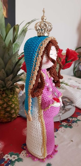 Nossa Senhora Amigurumi Rosa Grávida