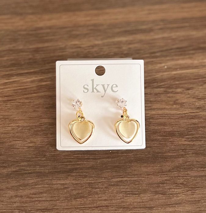 Kolczyki cyrkonia metal