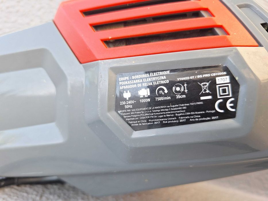 Roçadora Elétrica Bestgreen Pro de 1000W