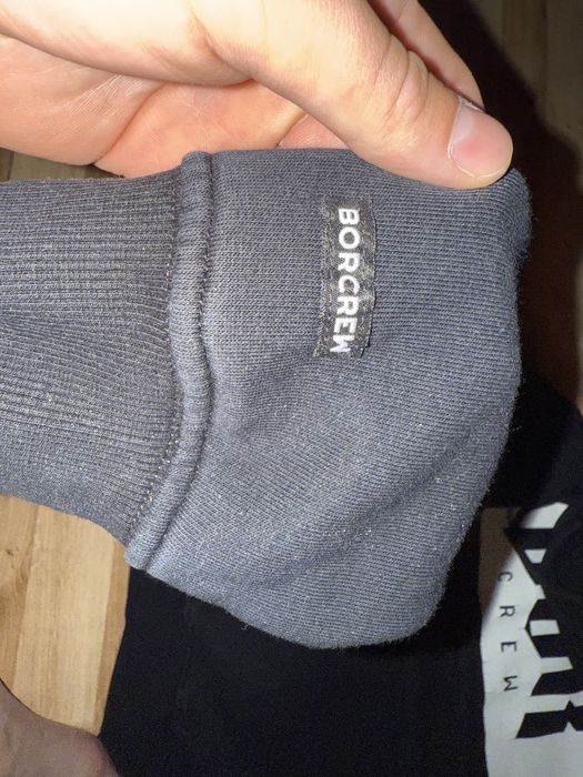 Bluza Borcrew męska czarna z kapturem Paluch