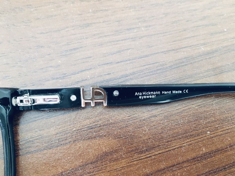 Okulary Ana Hickmann czarne oprawki zerówki kocie