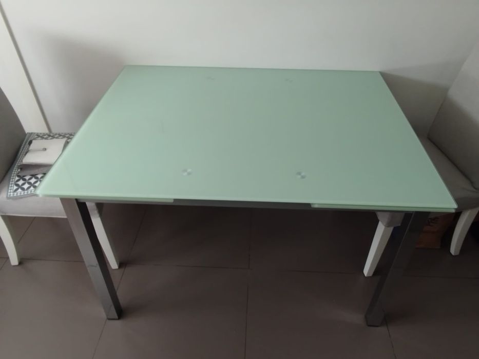 Mesa vidro extensível