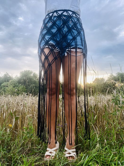 Пояс-макраме/сітка-накидка, спідниця