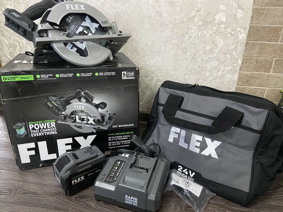 Flex 24 V Brushless Circular Saw Kit FX2141-1J 184мм диск