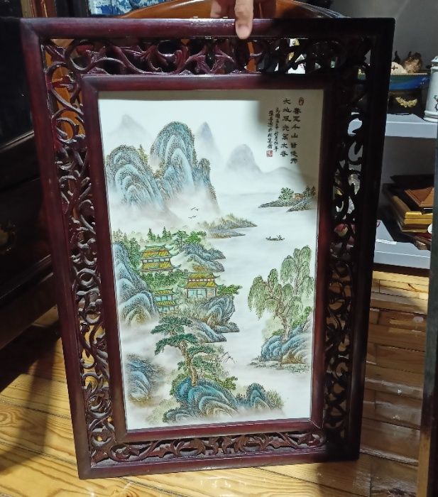 4 Placas Suspensão Porcelana Chinesas