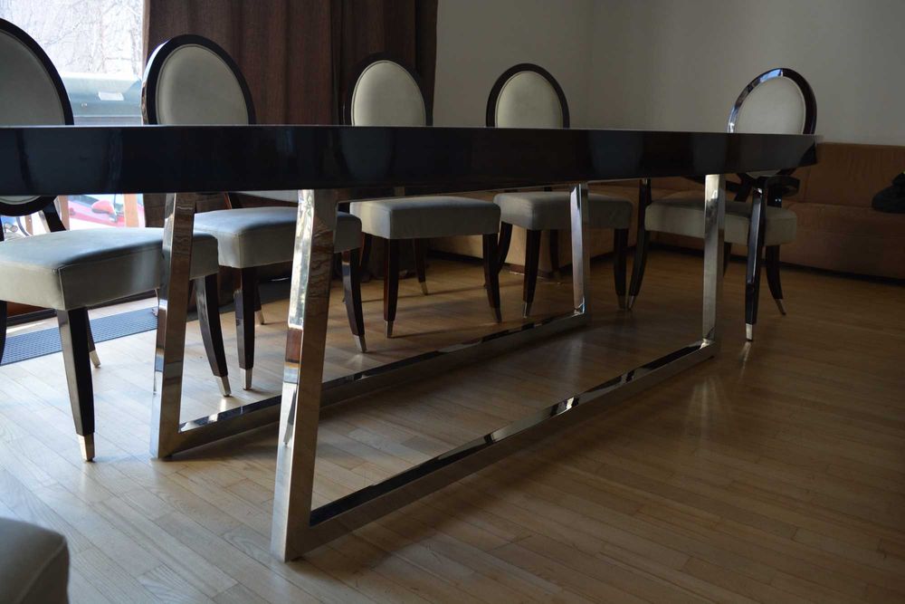 10 krzeseł skórzanych GIORGIO COLLETION + STÓŁ GRATIS