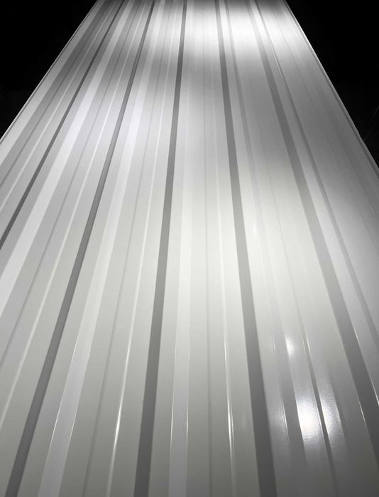 Blacha trapezowa T-18E Biała/Szara podkładowa. DOSTĘPNA OD RĘKI!