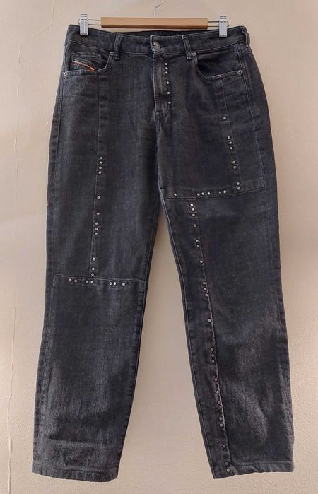 jeansy boyfriend Diesel z ćwiekami