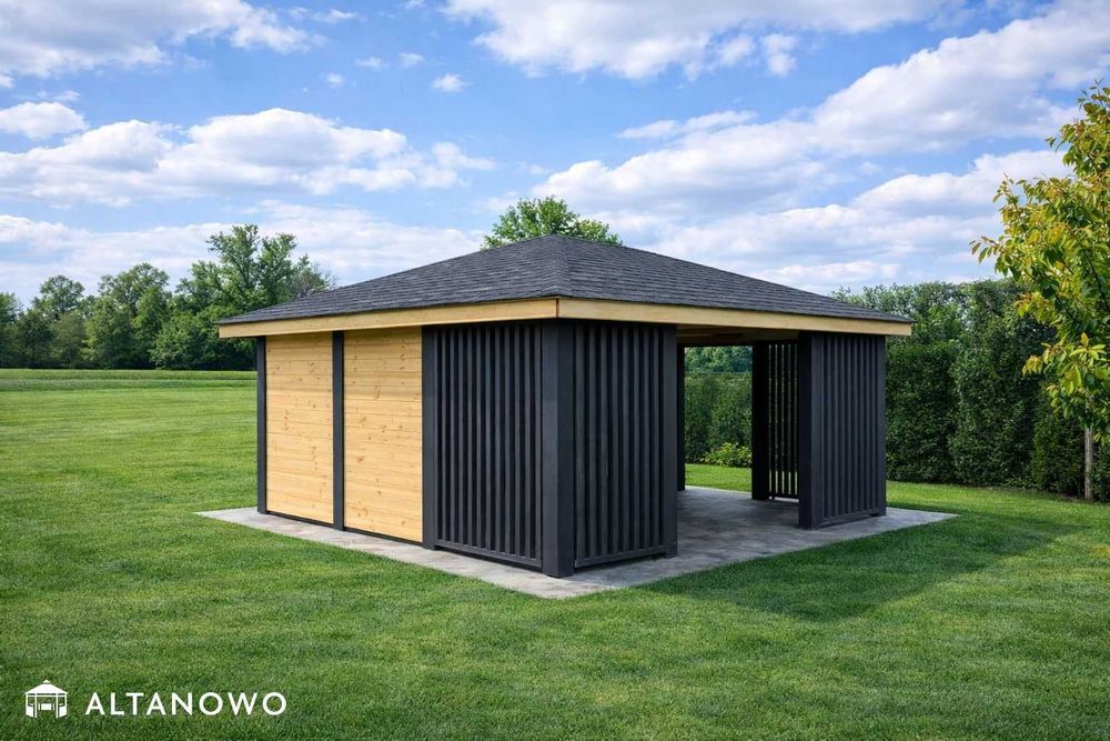 Altana nowoczesna drewniana 3x4m do ogrodu ogrodowa | producent | rod