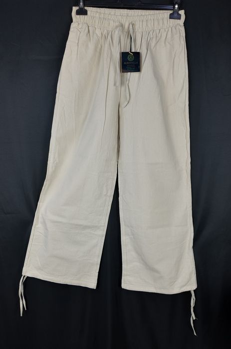 Spodnie Aurivella beżowe L, 100% bawełna, nowe z metkami