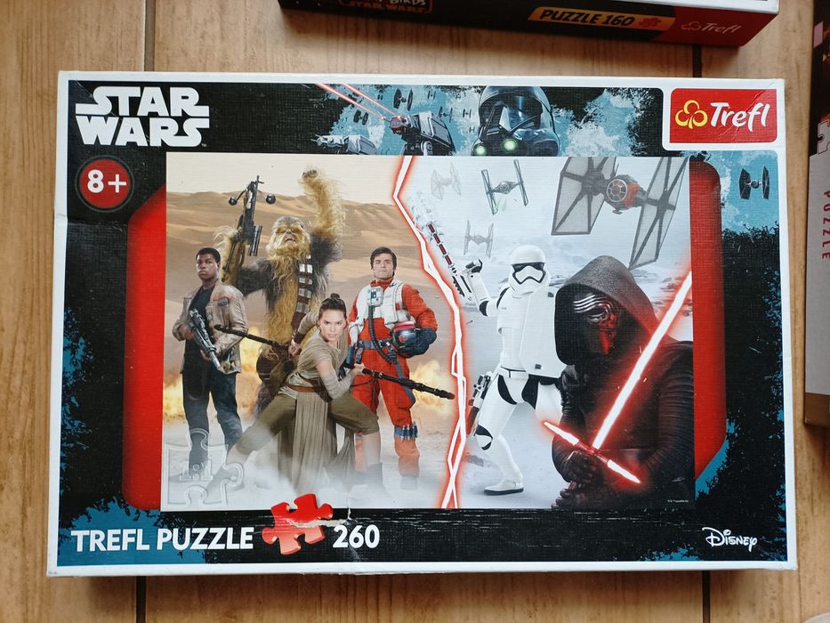 Zestaw 3szt puzzli angry birds, Star Wars, squid game