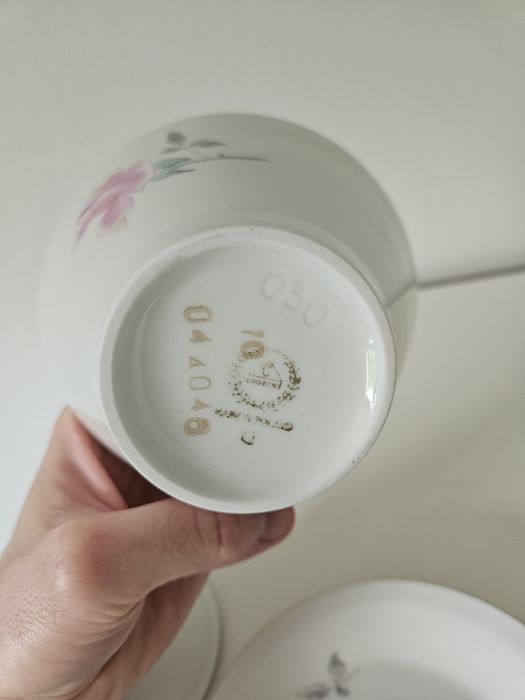 Porcelanowa cukiernica i talerzyk Chodzież