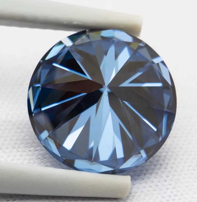 Moissanit Szafirowy 6,5 mm (1 ct) z certyfikatem GRA