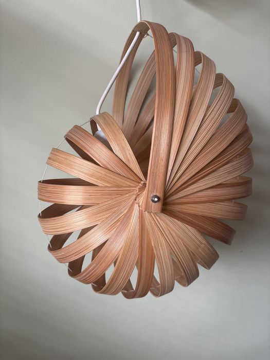 Lampa sufitowa boho drewniana