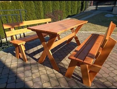 Zestaw komplet mebli ogrodowych meble ogrodowe stol lawki