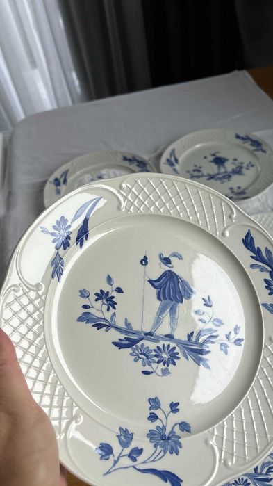 Komplet 6 talerzy Villeroy & Boch 24 cm "Moustiers style" France