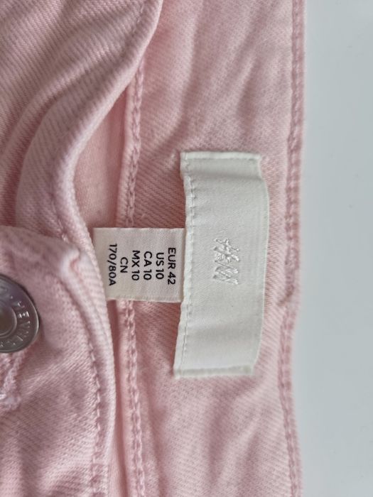 Jeansy H&M pudrowy róż rozm. 42
